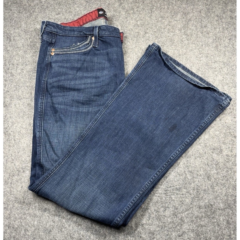 Smith + Rogue No. 41 Western Cut‎ Blue Jeans Womens 33x34 Copper Rivets Cowgirl